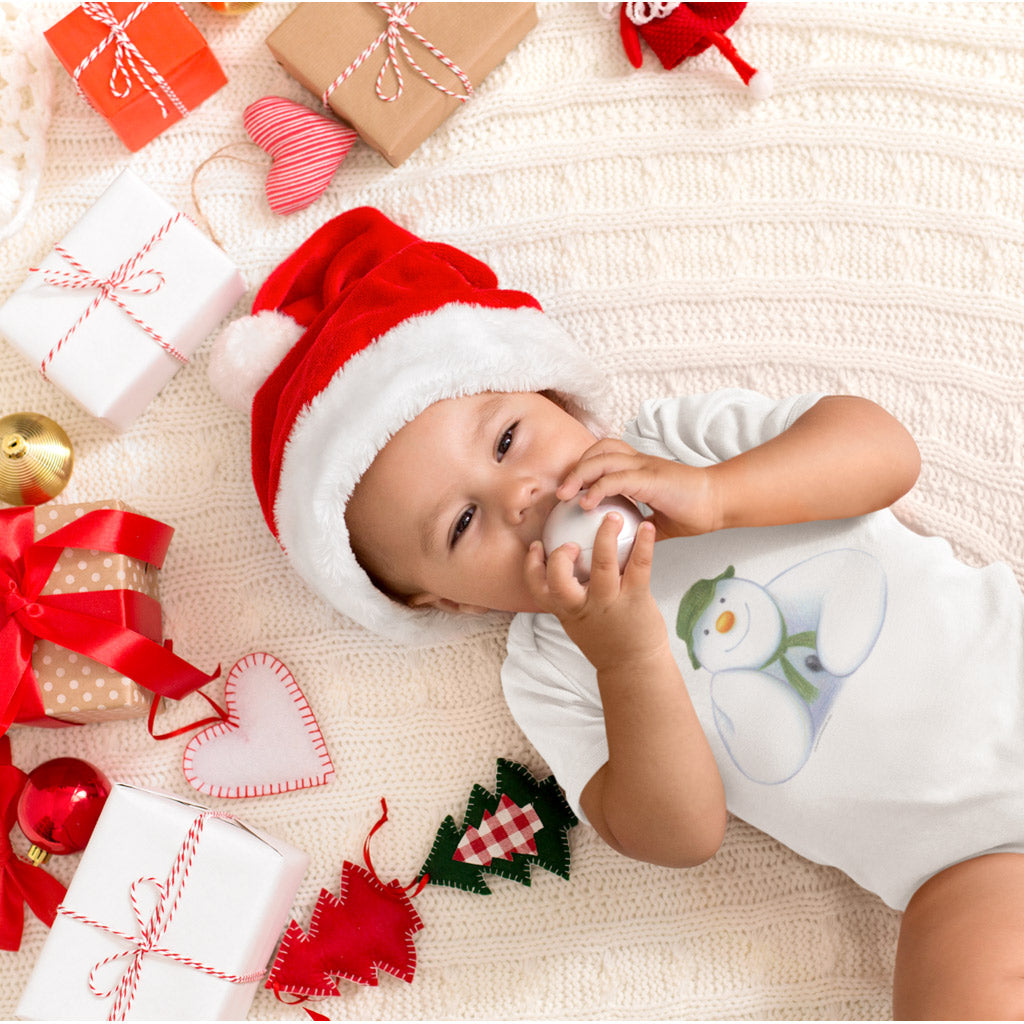 The Snowman Portrait Baby Grow