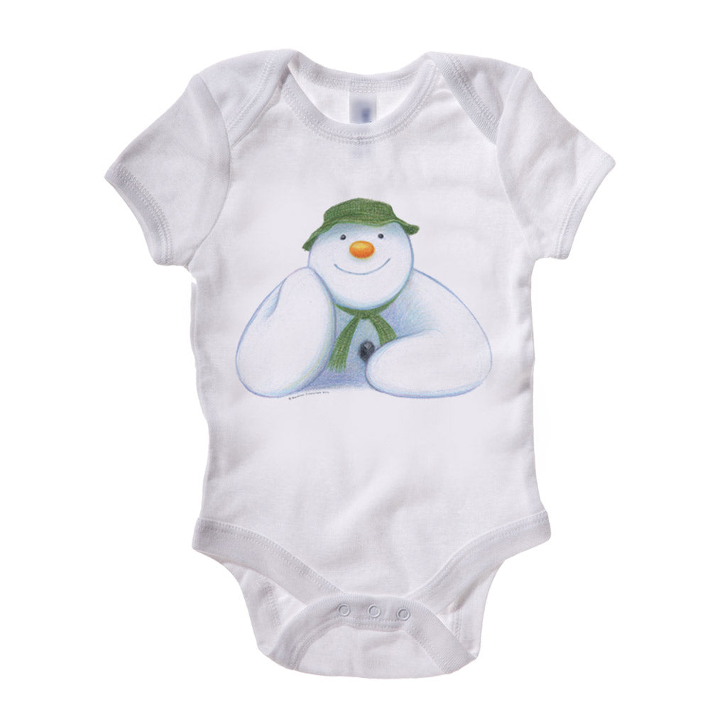 The Snowman Portrait Baby Grow