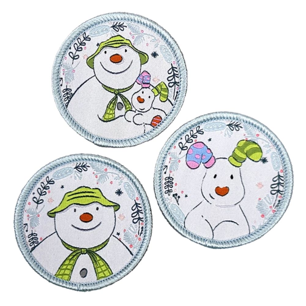 The Snowman and The Snowdog Sew On Patch Set