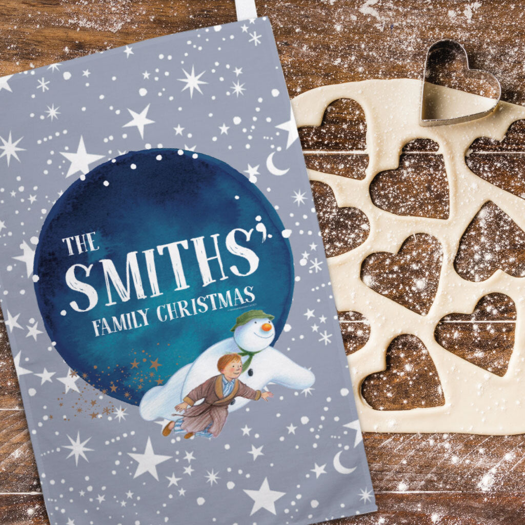Family Christmas Personalised Tea Towel