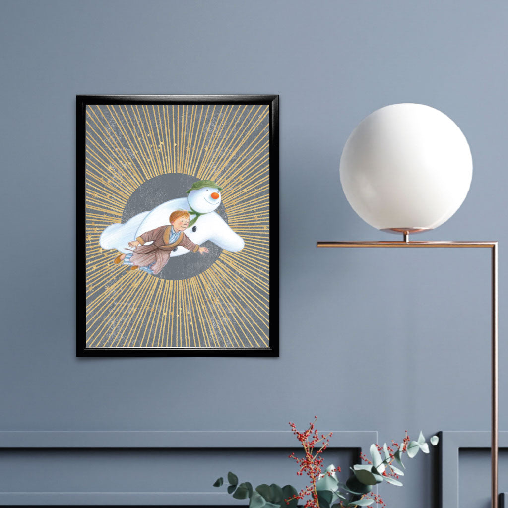 Alpine Starburst Gold Foil Art Print