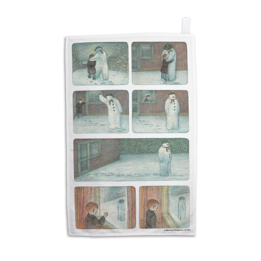 The Snowman Movie Scenes Tea Towel