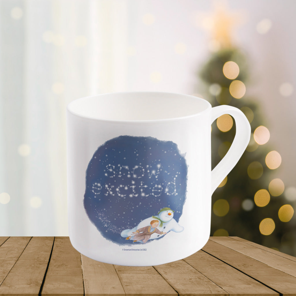 Snow Excited Bone China Mug