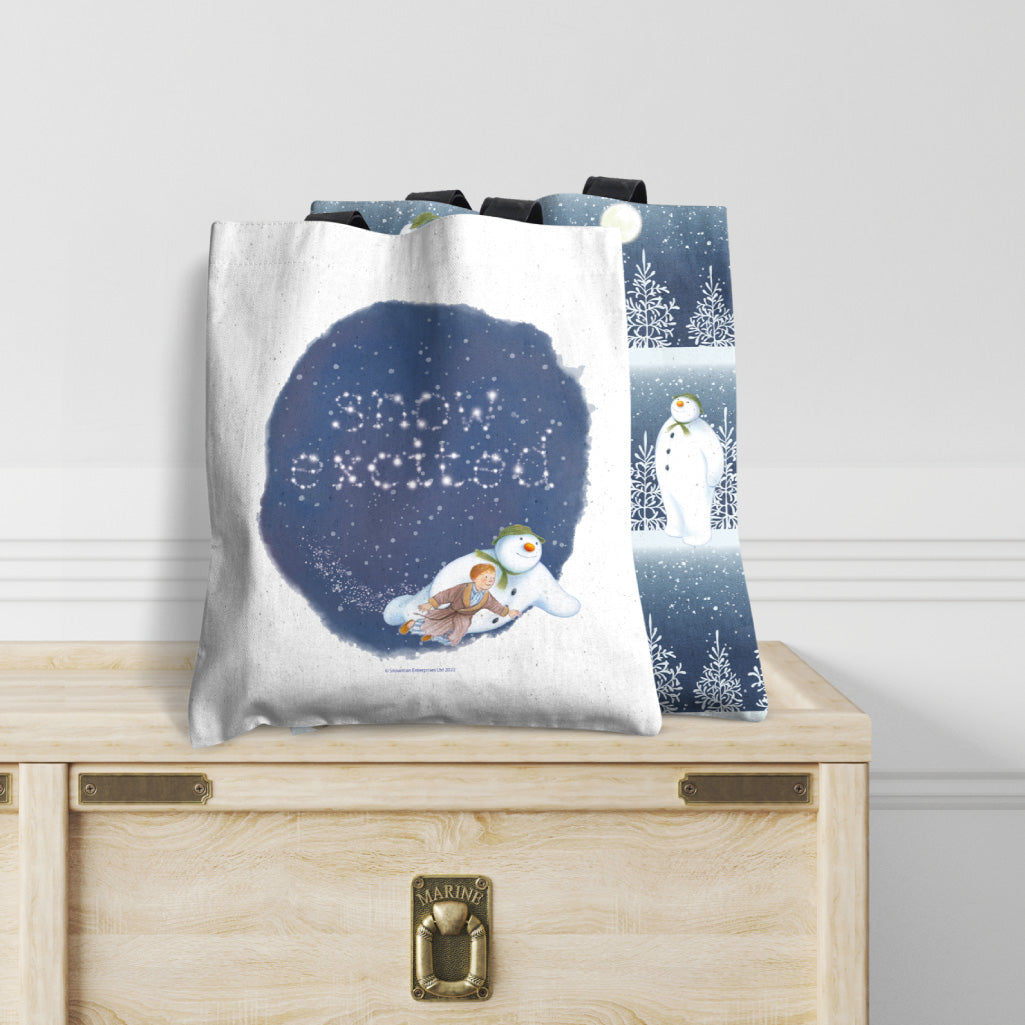 Snow Excited Tote Bag
