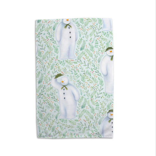 The Snowman Winter Garden Tea Towel