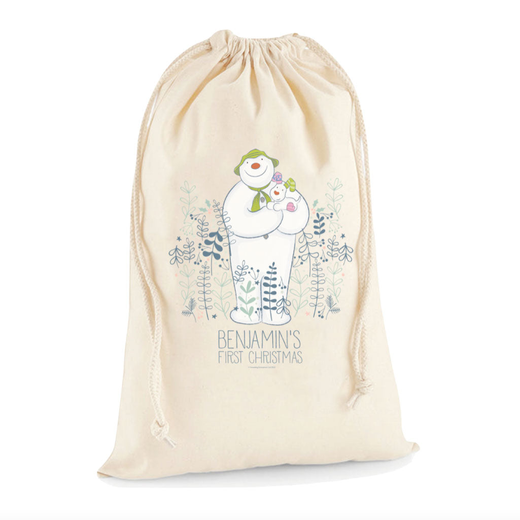 The Snowman and the Snowdog's First Christmas Personalised Christmas Sack