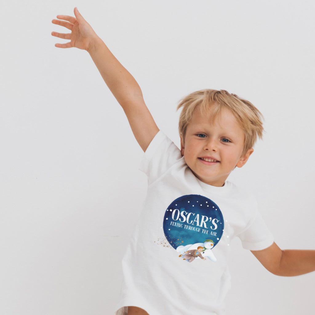 Flying Through the Air Personalised White T-Shirt