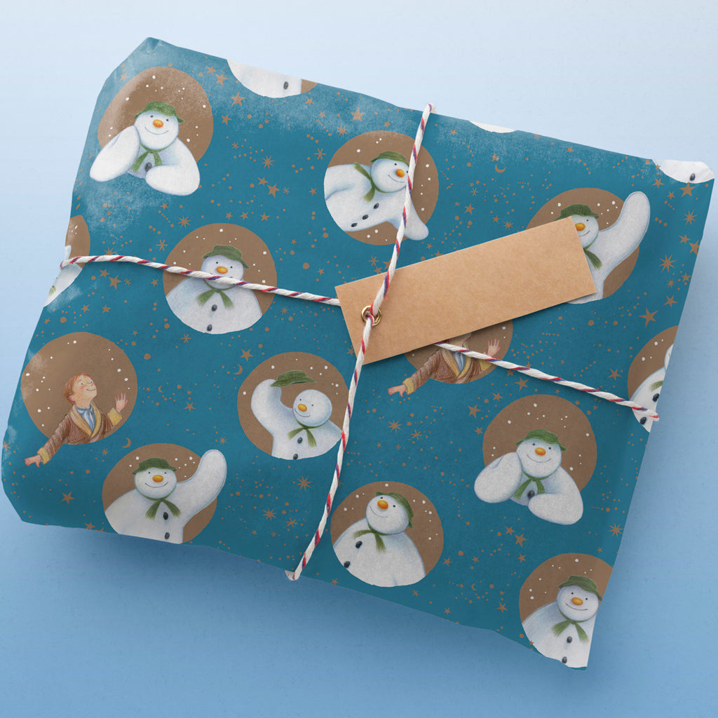 Snowball Teal Gift Wrap
