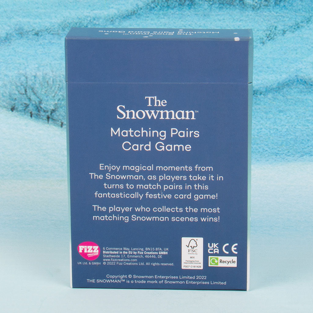Snowman Matching Pairs Card Game