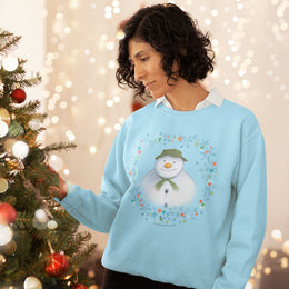 The Snowman Wreath Portrait Sweatshirt