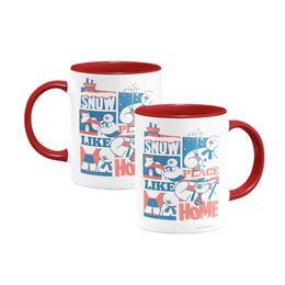 Snow Place Like Home Coloured Mug