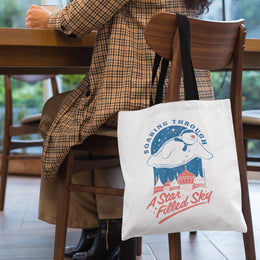 Soaring Through a Star Filled Sky Tote Bag