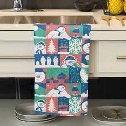 Let it Snow Pattern Tea Towel