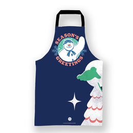 Season's Greetings with Flying Snowman Apron