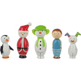 The Snowman and The Snowdog Wooden Skittles