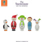 The Snowman and The Snowdog Wooden Skittles