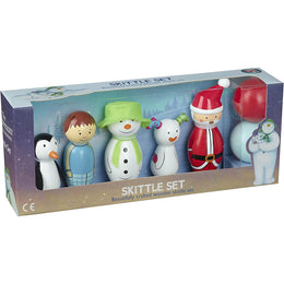 The Snowman and The Snowdog Wooden Skittles