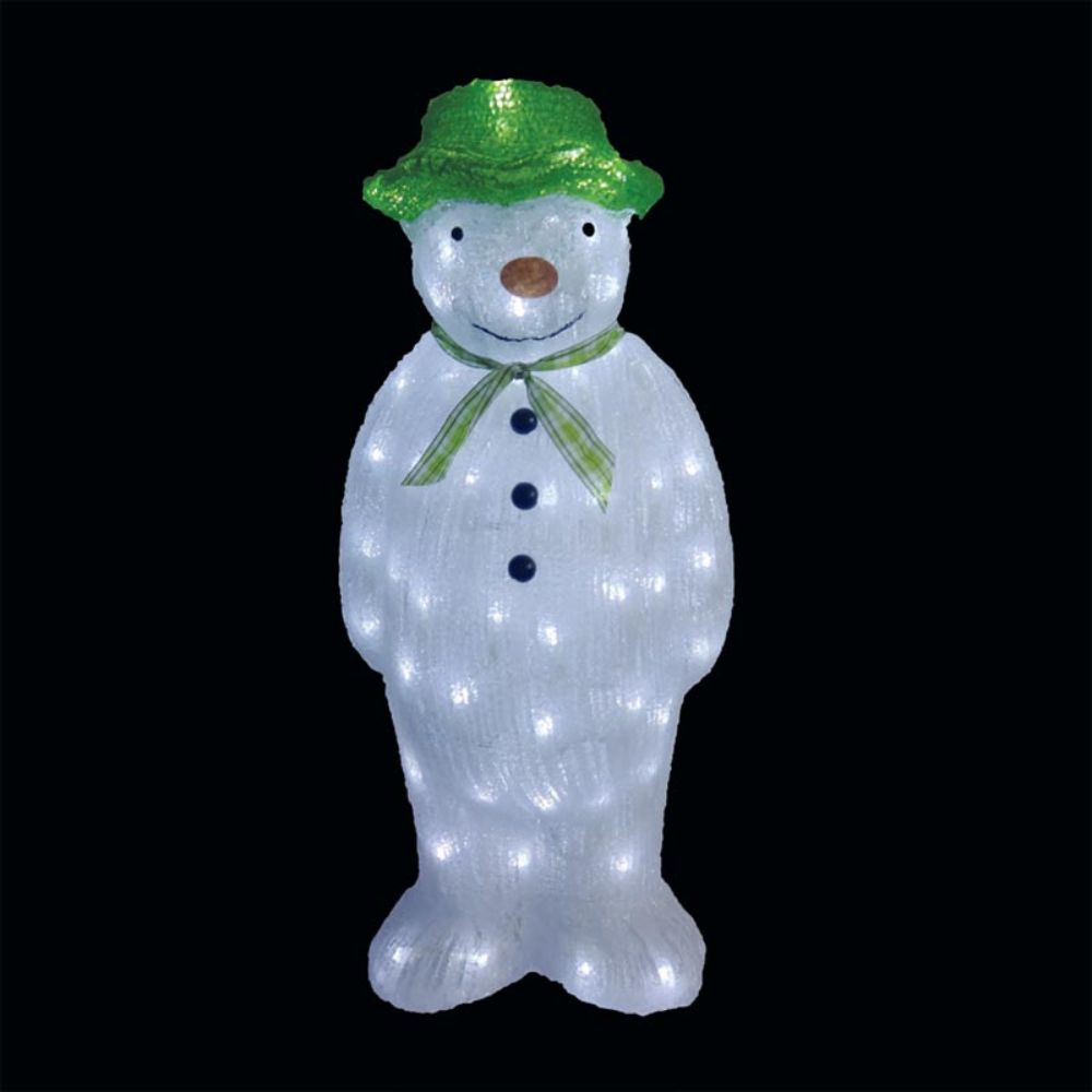 Acrylic The Snowman with 100 Ice White LEDs - Outdoor Decoration