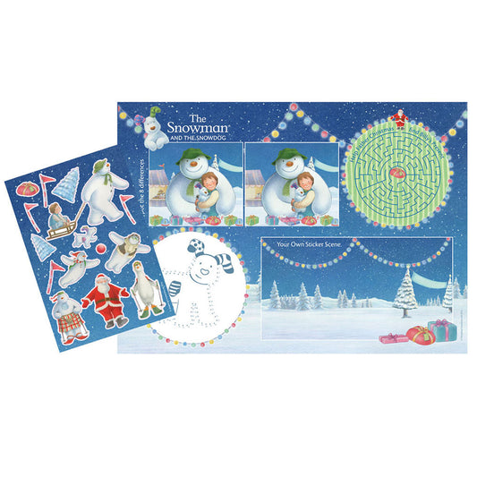 The Snowman and The Snowdog Activity Placemats with Stickers