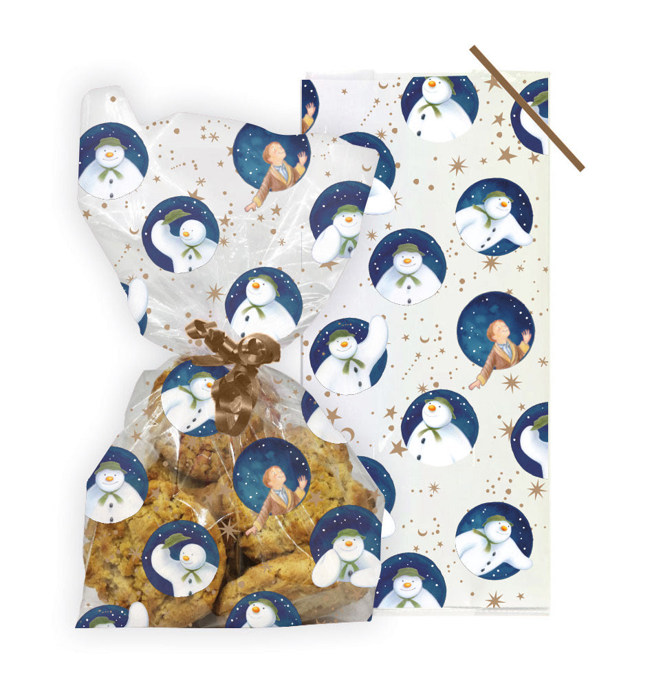 Snow Wonderful Navy Snowball Cello Treat Bag