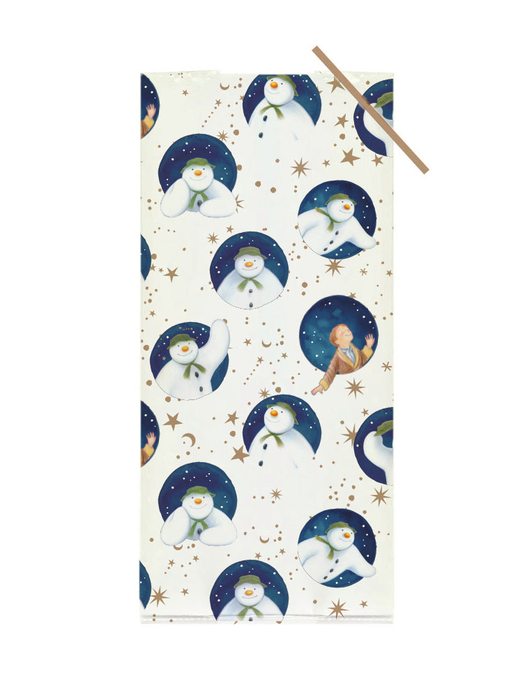 Snow Wonderful Navy Snowball Cello Treat Bag