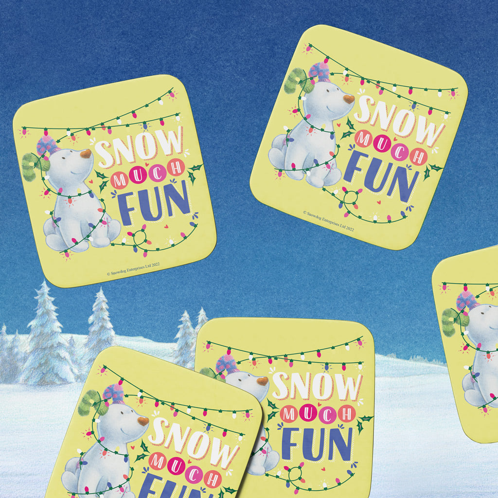 Snow Much Fun Yellow Coaster