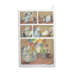 The Snowman Movie Flash Light Scenes Tea Towel