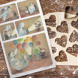 The Snowman Movie Flash Light Scenes Tea Towel