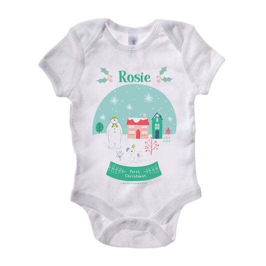 Snowglobe First Christmas Personalised Baby Grow