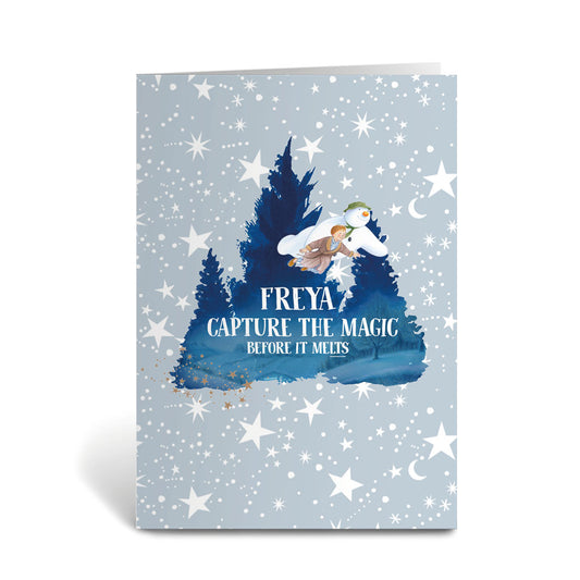 Capture the Magic Before it Melts Personalised Greeting Card