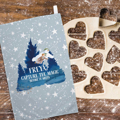 Capture the Magic Before it Melts Personalised Tea Towel