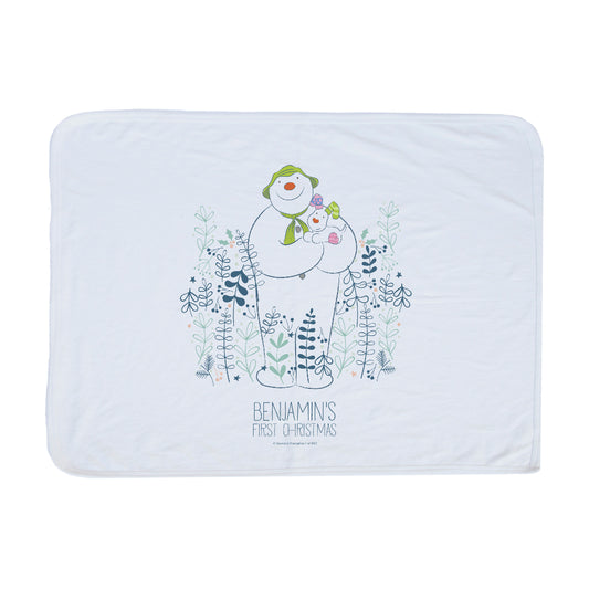 The Snowman and the Snowdog's First Christmas Personalised Blanket