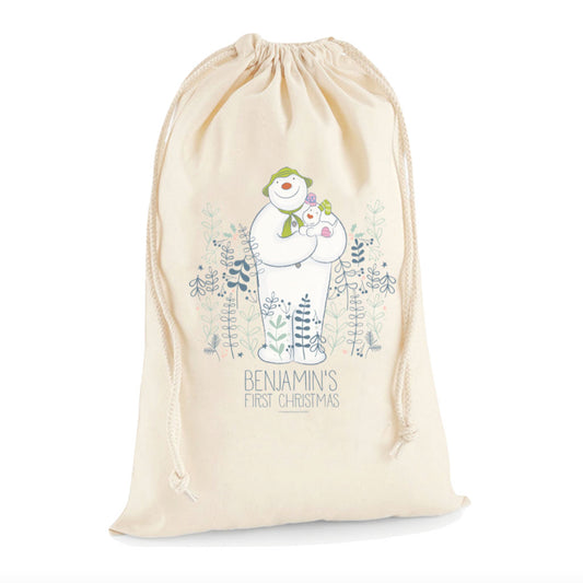 The Snowman and the Snowdog's First Christmas Personalised Laundry Bag