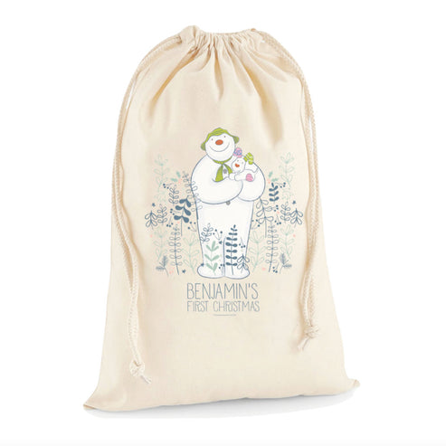 The Snowman and the Snowdog's First Christmas Personalised Christmas Sack