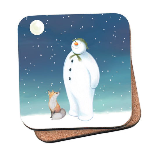 Snowman, Fox & Moon Coaster