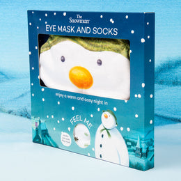 Snowman Socks and Sleep Mask Set