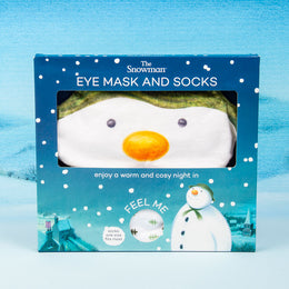 Snowman Socks and Sleep Mask Set