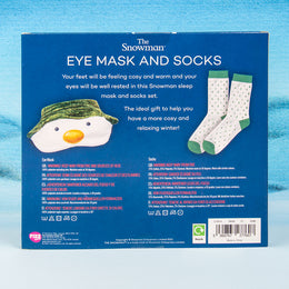 Snowman Socks and Sleep Mask Set